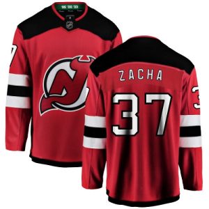 Herren New Jersey Devils Eishockey Trikot Pavel Zacha #37 Breakaway Rot Fanatics Branded Heim